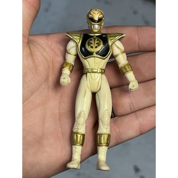 Mighty Morphin Power Rangers White Ranger 1995 4" Action Figure Lightly Used8/10 - Picture 1 of 1